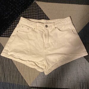 Women’s White Everyday Casual Denim Shorts